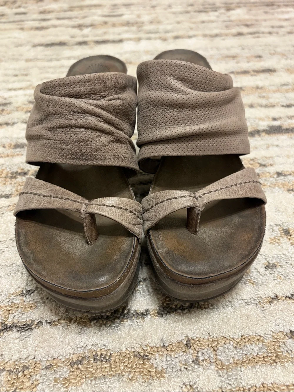 OTBT | Wedge Sandals in Taupe - size 7.5